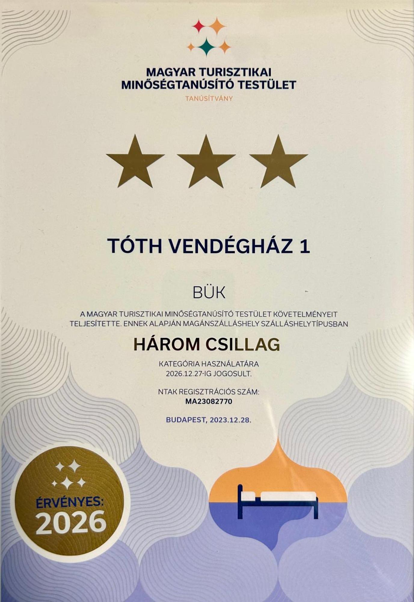 Toth Vendeghaz Otel Bük Dış mekan fotoğraf